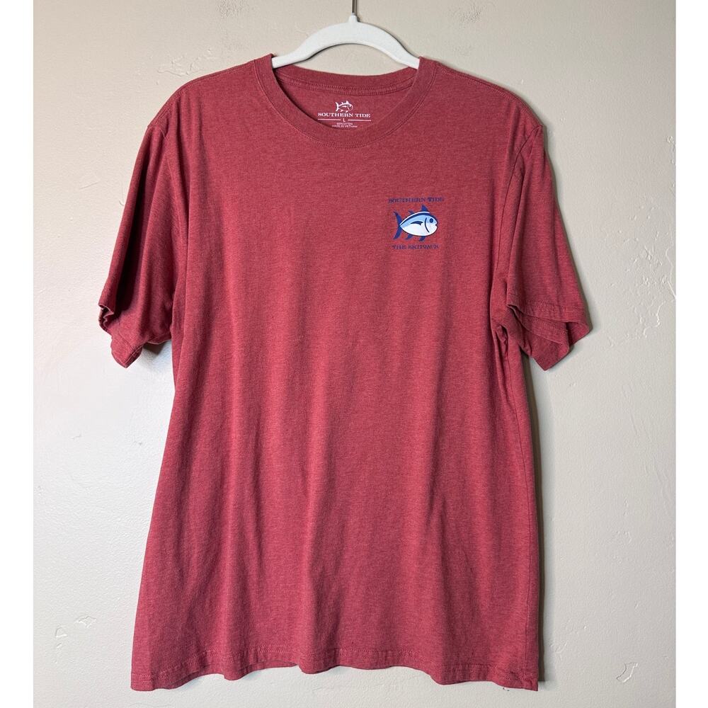 Men's Southern Tide Red Graphic The Skipjack Cotton Tee LARGE